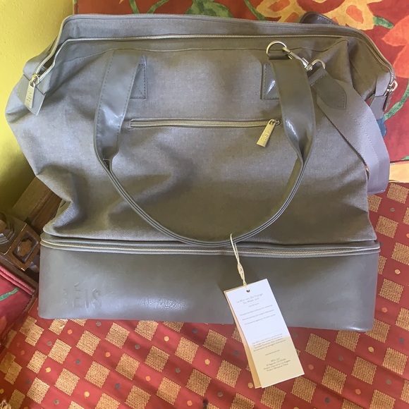 BEIS Handbags - NWT Beis Convertible Mini Weekender in Grey ***GONE FOR GOOD**